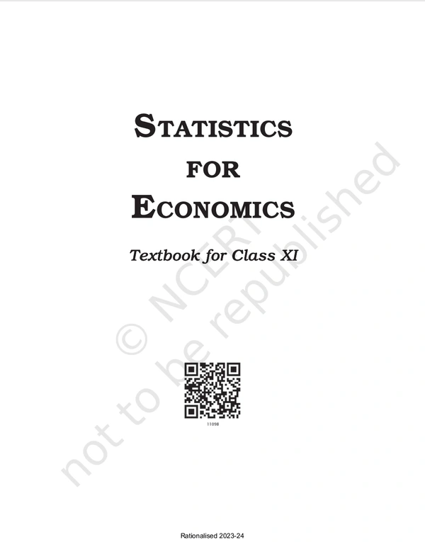 12th Class Rbse/Ncert Economics Subject book Samkalin Statics For Economics (11098)