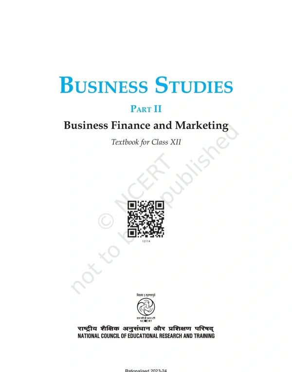12th Class Rbse/Ncert Business Studies Part-2 (12114)