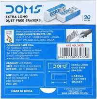 Doms Dustless Eraser Set Of 20 Big Size