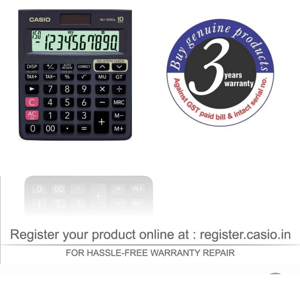 Casio MJ-100Da 150 Steps Check and Correct Desktop Calculator 
