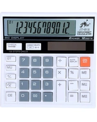 Jito 12 Card Packing Digits JT-512 White- Grey/Black 1 Year Warranty Electronic Calculator