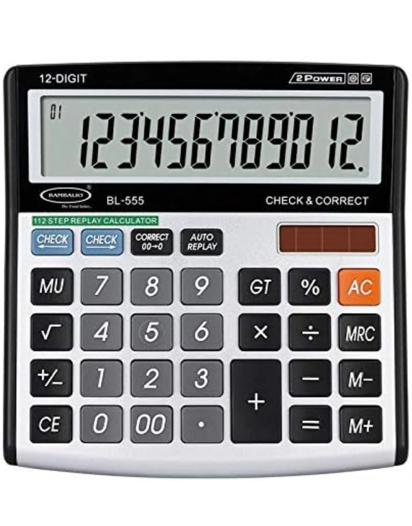 Bambalio BL-555 12 Digits Electronic Calculator with Big Digits Display 