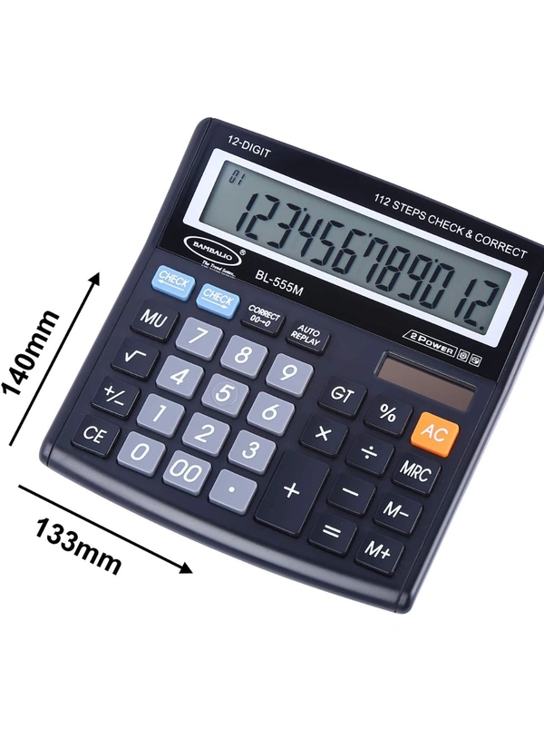 Bambalio 12 Digits BL-555M Large Display Electronic Calculator 