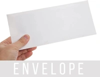 Super White Envelope/Lifafa  for Letter and Documents 80 gsm Size 9.5 inches x 4.5 inches Set Of 50