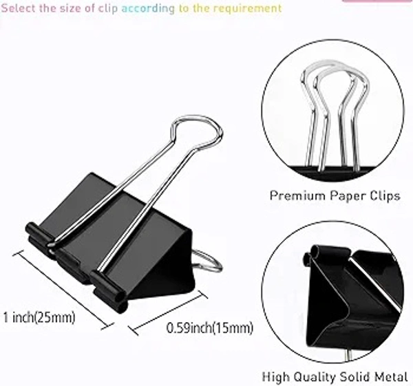 Binder Clip Paper Clip  - 25mm
