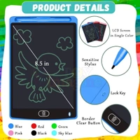 Digital Slate LCD Writing Tablet Screenwriting Toys Smart Digital E-Note Pad 8.5 Inch Light Weight Magic Slate for Drawing Playing Noting by Kids and Adults Best Birthday Gift Girls Boys, (Multicolor)