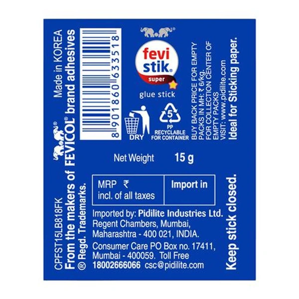 Pidilite Glue Stick / Fevistick 15gm
