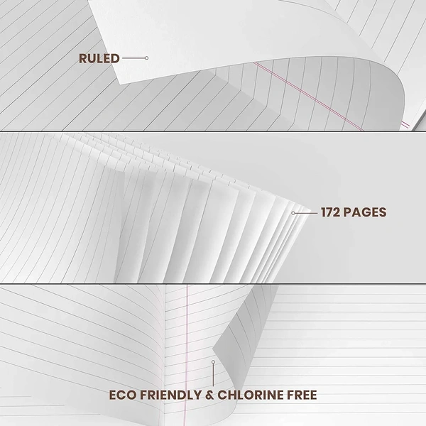 Classmate | Soft Cover | Note Book For Students | 24 Cm X 18 Cm | Single Line | 172 Pages