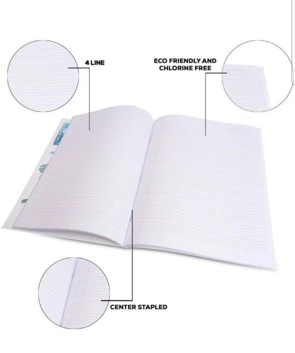 Classmate | Soft Cover | Note Book For Students | 24 Cm X 18 Cm | Four Line | 172 Pages