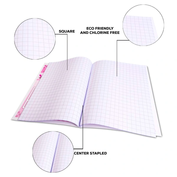 Classmate Interaktiv Ar| Soft Cover | Note Book For Students | 24 Cm X 18 Cm | Square Ruled|chokdi |# Ruled| 172 Pages