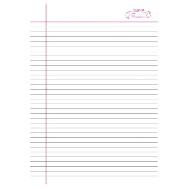 Classmate Notebook A4 Size Ruled|Single Line 172 Page Register