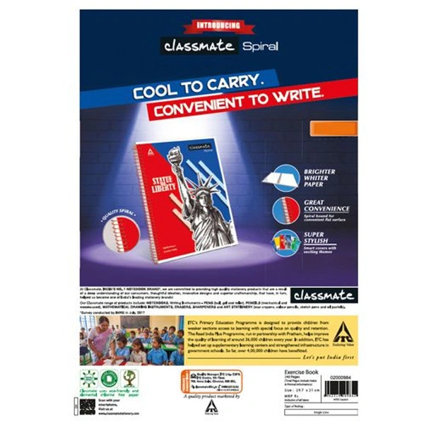 Classmate Notebook A4 Size Ruled|Single Line 304 Page Register