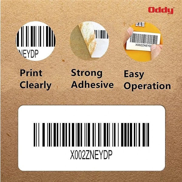 Oddy A4 Paper Label Stickers for Laser & Inkjet Printers | 1Sticker  | 1 Label Per Sheet - Pack of 100 Sheets | for Shipping, Address, Folders