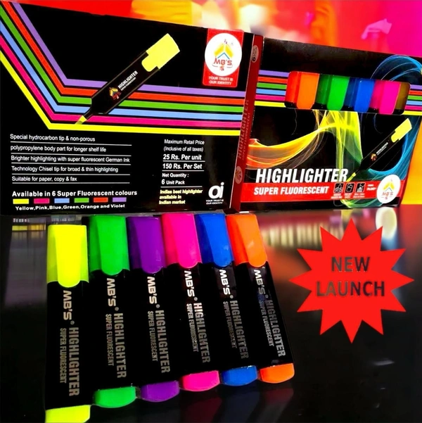 Highlighter Set Of 6 Colours