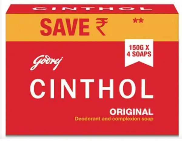 Cinthol Soaps 4 X150 g..Rs.40/-discount