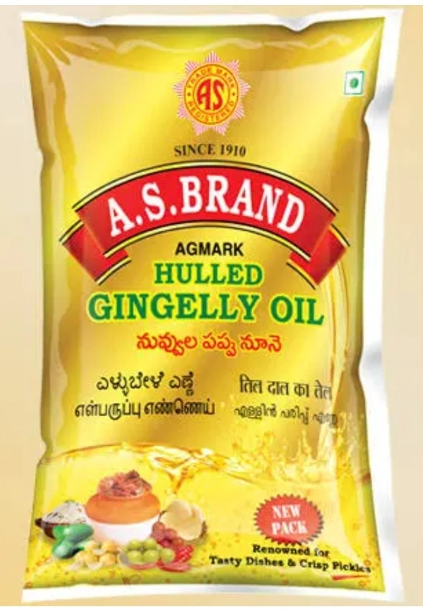 A.S.BRAND GINGILY OIL Li ..A. S. నూగుపప్పు నూనె Li