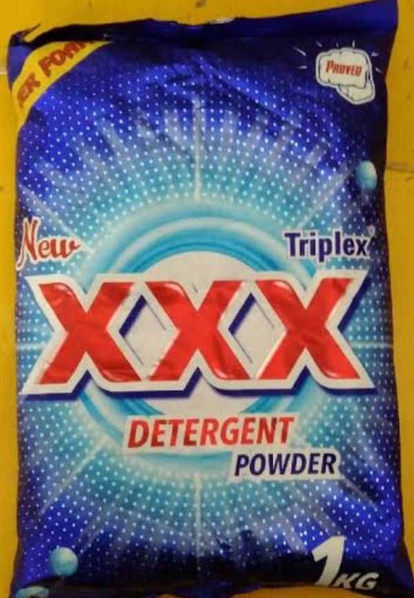 XXX DETERGENT BLUE POWDER Kg..Rs. 15/- Discount