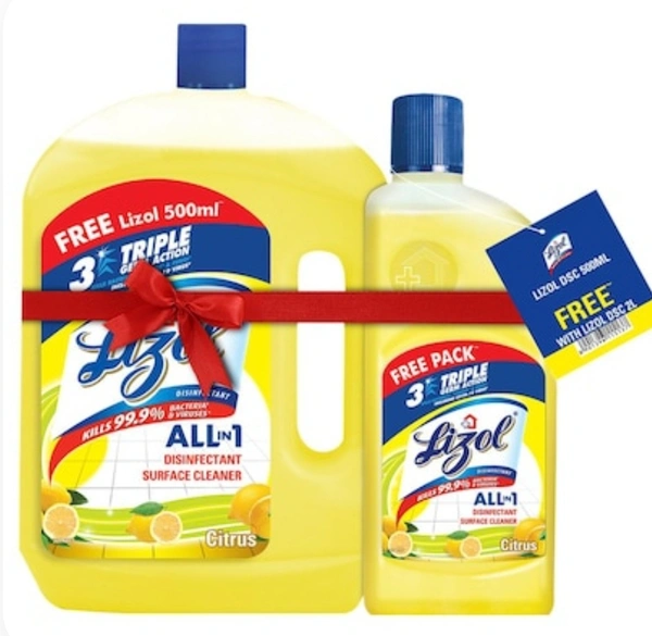 LIZOL 2Lt + 500ml FREE