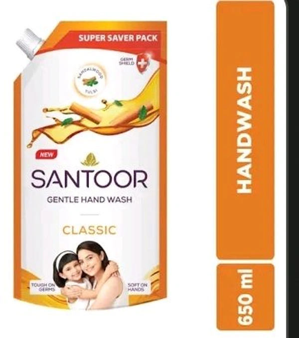 SANTOOR HANDWASH CLASIC 650 ml ..10% discount 