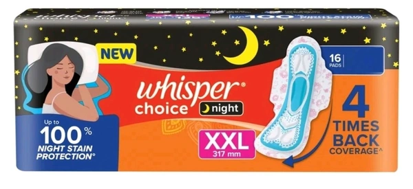 Whisper Choice Nights XXL(16 PADS)