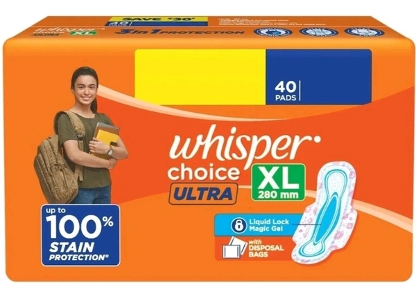 Whisper Choice XL(40 PADS)