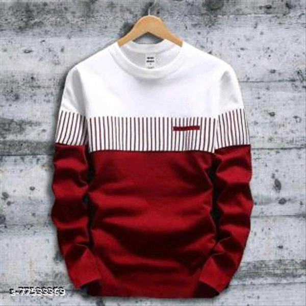 Eyebogler Men's Cotton Tshirts Long Sleeves - Red, S