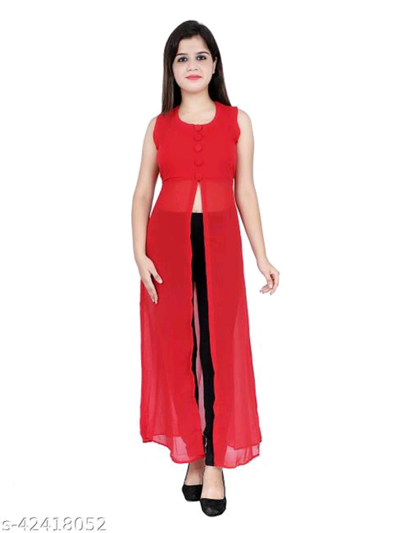 Stylish Modern Women Kurtis - Red, XL