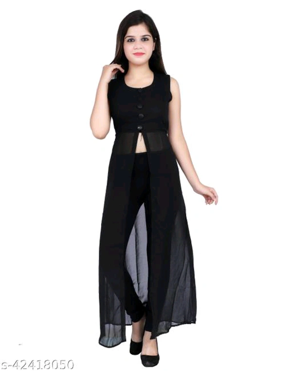 Stylish Modern Women Kurtis - Black, XXL