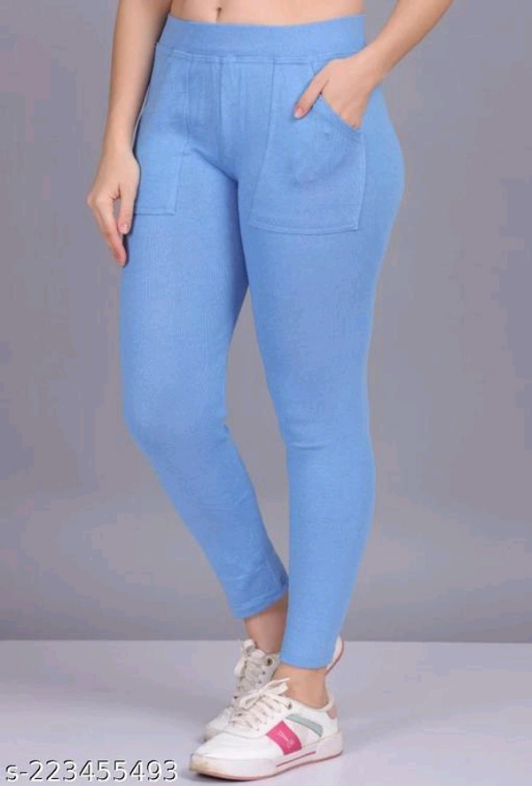 Gorgeous Modern Women Jeggings Blue - Free Size