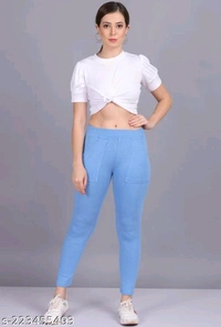 Gorgeous Modern Women Jeggings Blue - Free Size