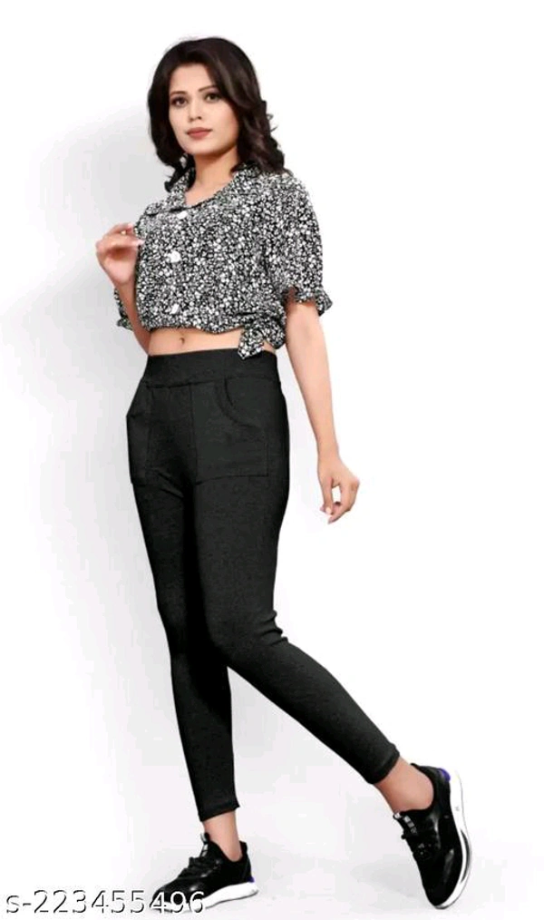 Gorgeous Modern Women Jeggings Black - Free Size