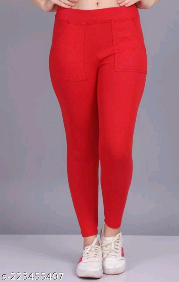Gorgeous Modern Women Jeggings Red - Free Size