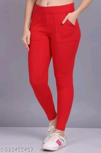 Gorgeous Modern Women Jeggings Red - Free Size