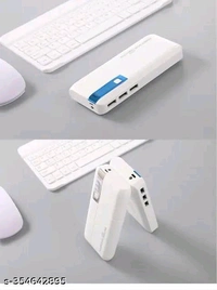 Power Bank 10000mah 3 USB port portable mobile charger support - Free Size