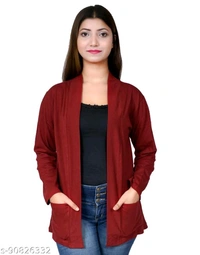 Classy Graceful Women Capes, Shrugs & Ponchos - Wild Watermelon, S