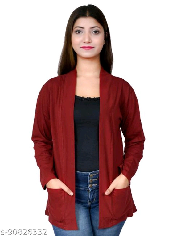Classy Graceful Women Capes, Shrugs & Ponchos - Wild Watermelon, S