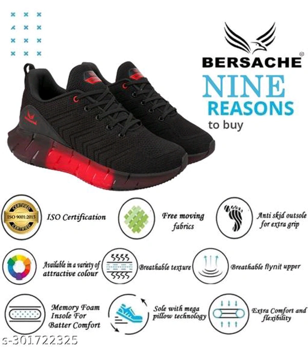 Relaxed Fashionable Men Sports Shoes - Black, 8