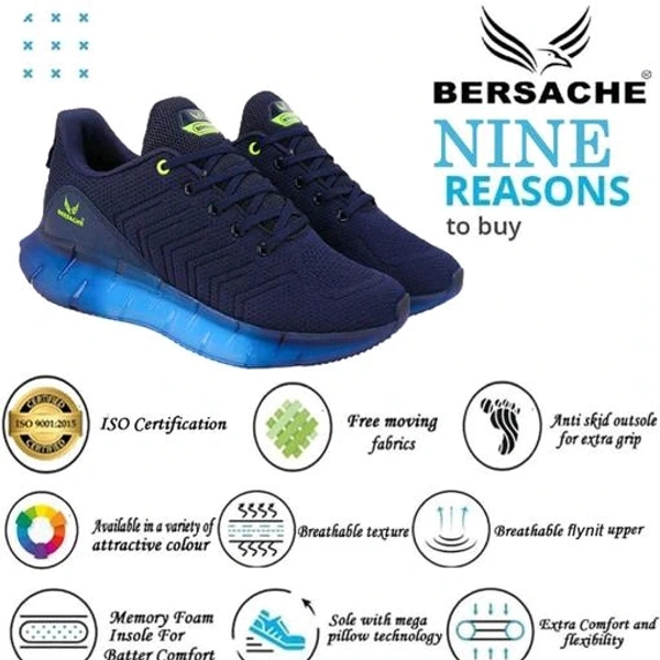 Relaxed Fashionable Men Sports Shoes - Navy Blue, 9