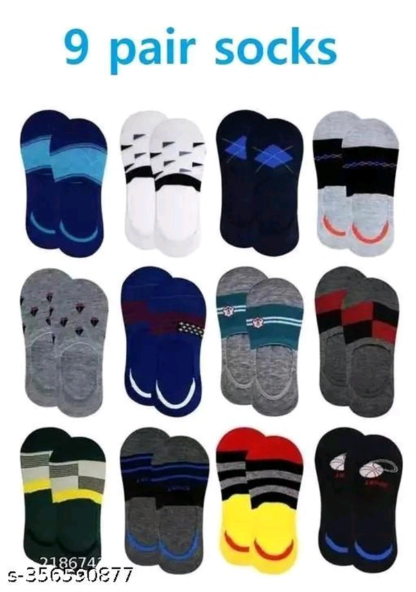 Styles Trendy Men Socks 9 Pcs Combo - Free Size