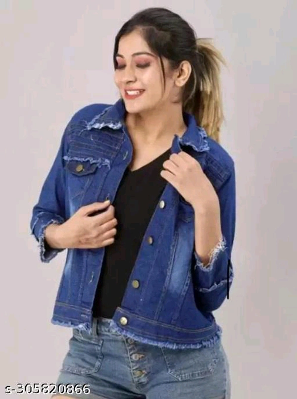 Trendy Graceful Women Jackets & Waistcoat - Blue, XL