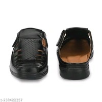 Latest Fashionable Men Sandals - Black, 7
