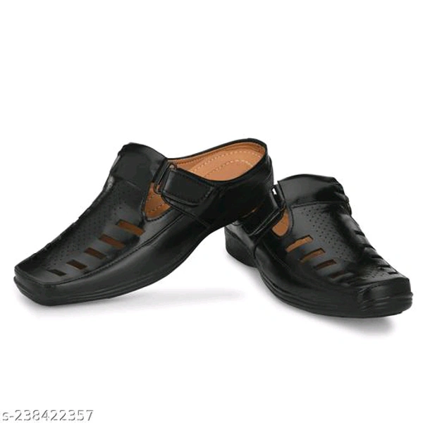 Latest Fashionable Men Sandals - Black, 6