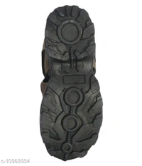 Aadab Trendy Stylish Men Leather Sandals - 7, Black