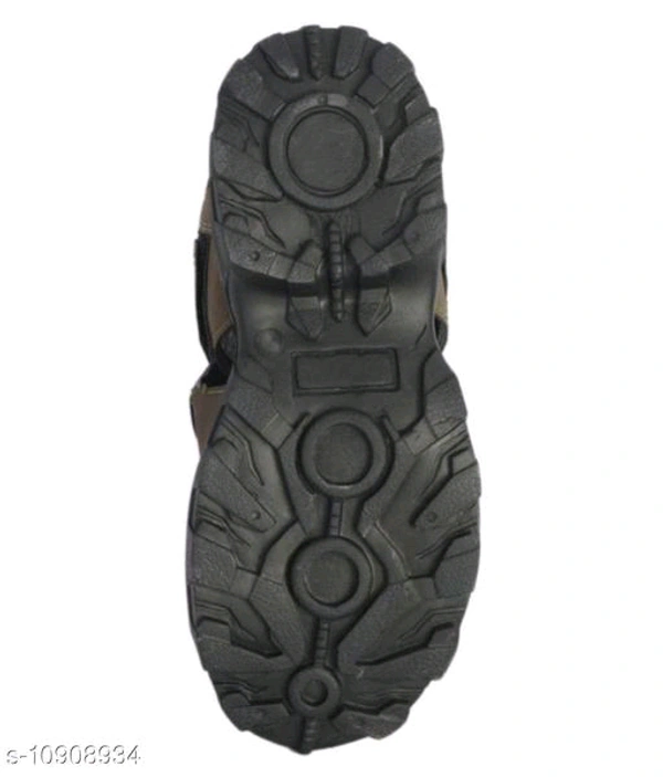Aadab Trendy Stylish Men Leather Sandals - 7, Black