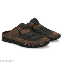 Latest Graceful Men Leather Sandals - Teal, 6