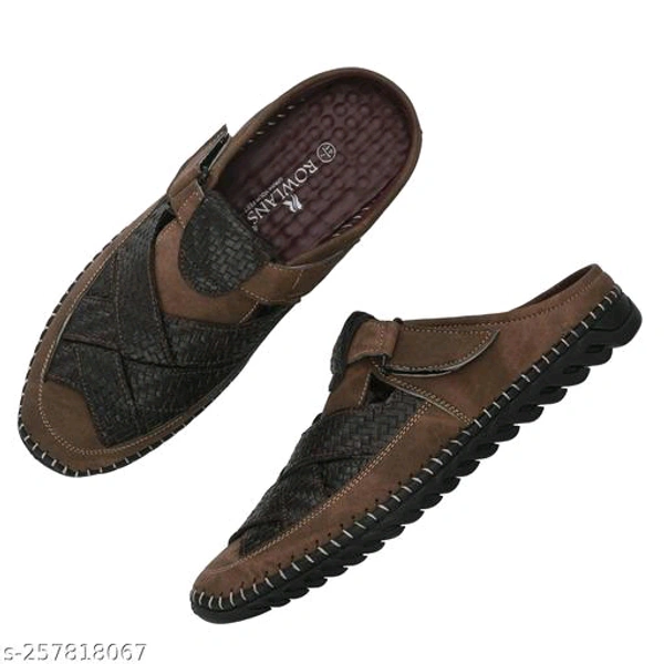 Latest Graceful Men Leather Sandals - Brown, 10