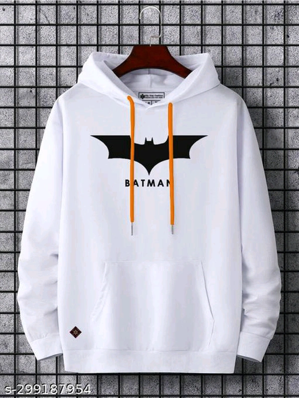Trendy Designer Men Sweatshirts Hip Hop Fashion - White, L