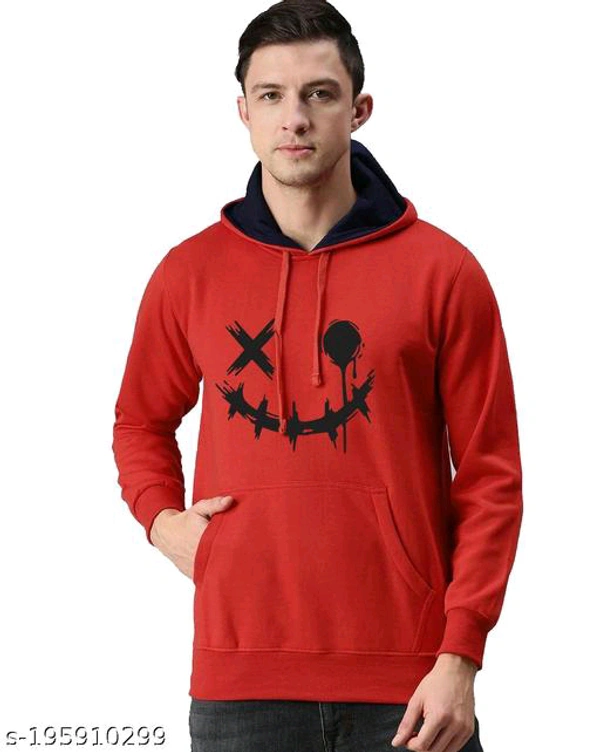 KEESOR Trendy Graceful Men Sweatshirts - Red, L