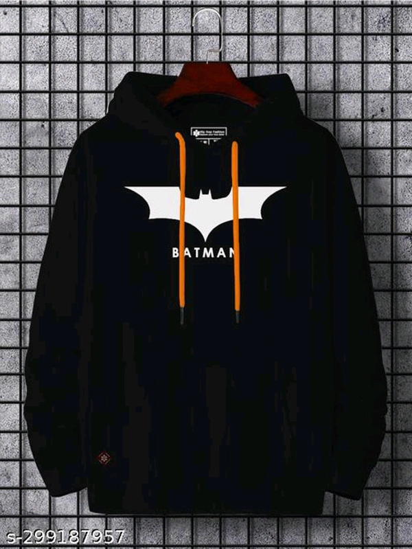 Trendy Designer Men Sweatshirts Hip Hop Fashion - Black, M