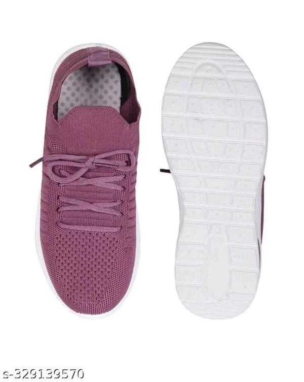 Ultra Lightweight Fancy Women Casual Shoes  - Solid Pink, 7